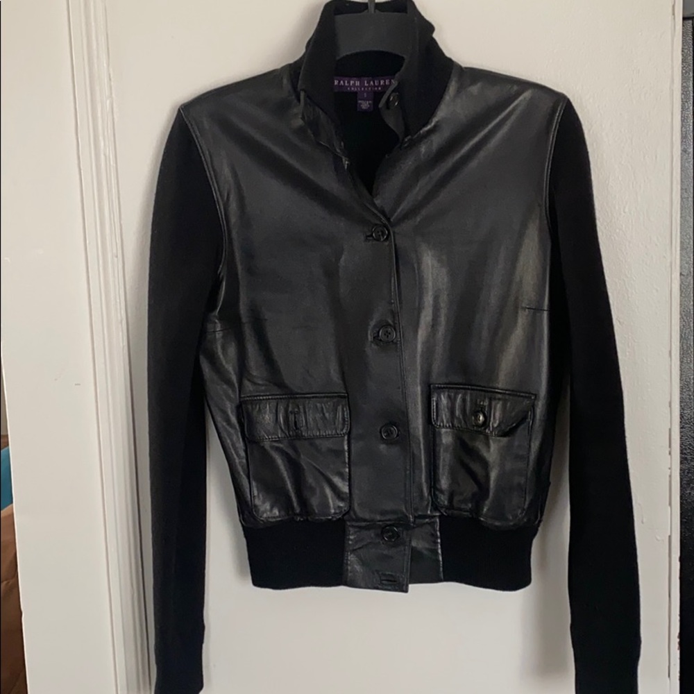 Ralph Lauren leather bomber jacket